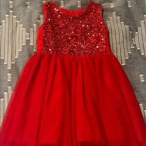 Cat & Jack Sparkling Red Sequin Dress